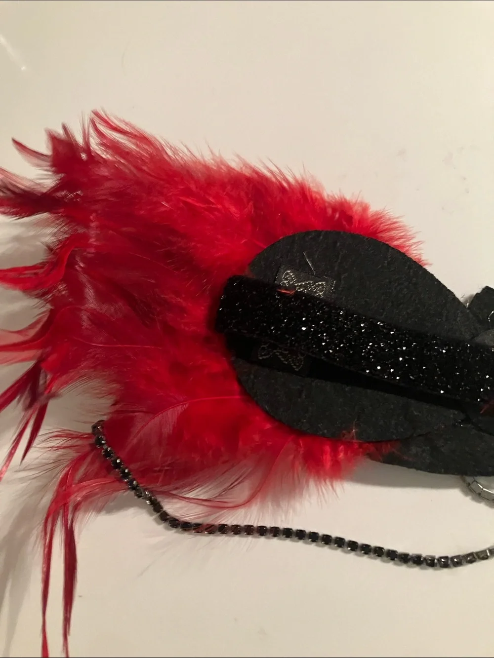 Hand made black beaded